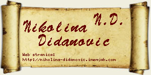 Nikolina Didanović vizit kartica